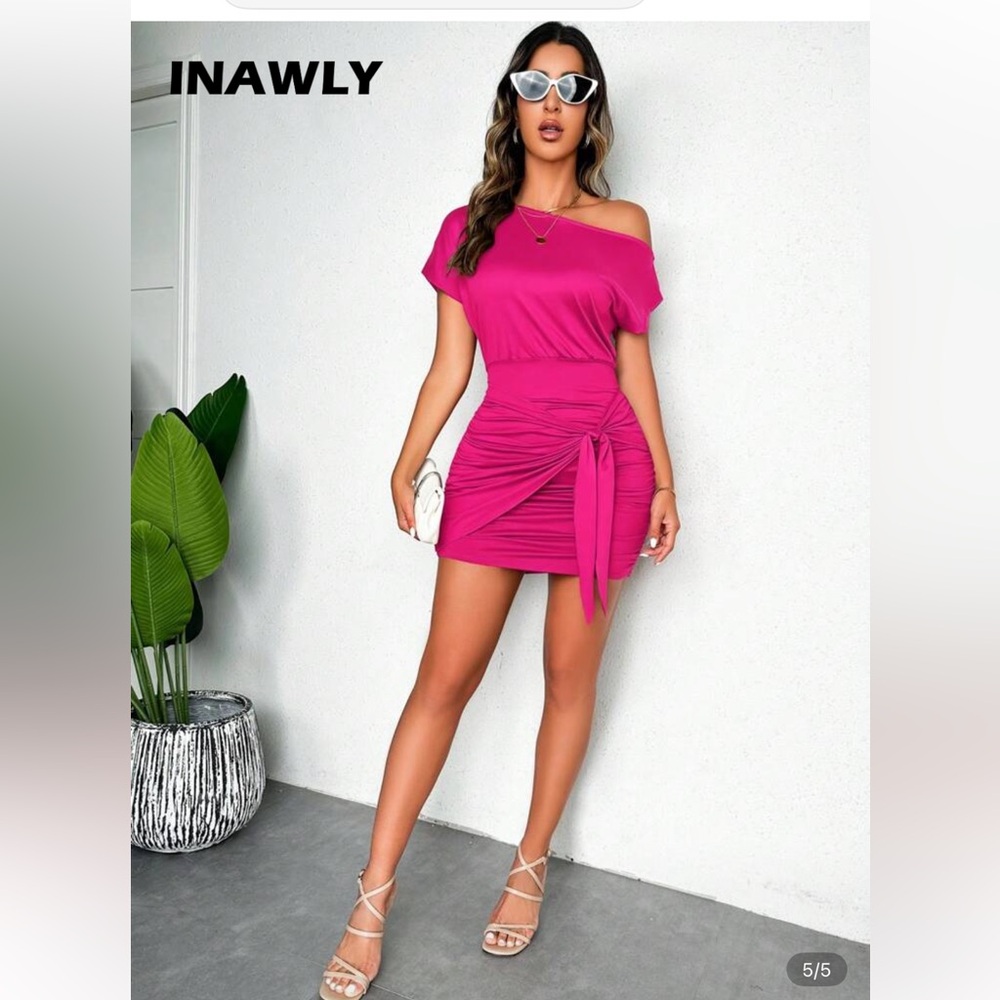 Elegant Pink Women's Dress